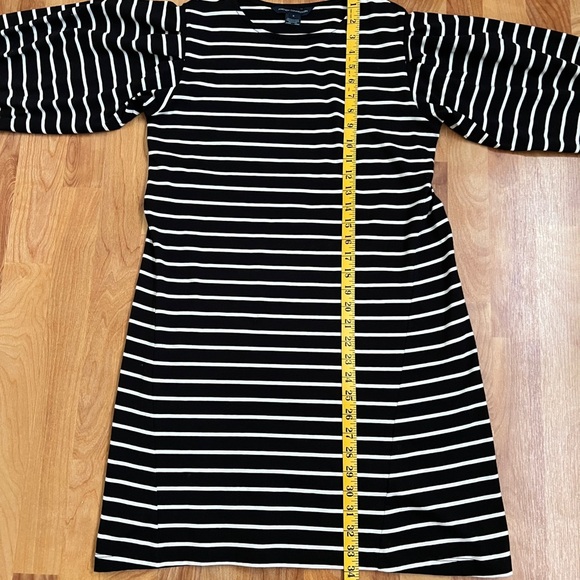 NWOT French Connection Sally Breton Monochrome Stripe Dress (seam match stripes) - Picture 6 of 9